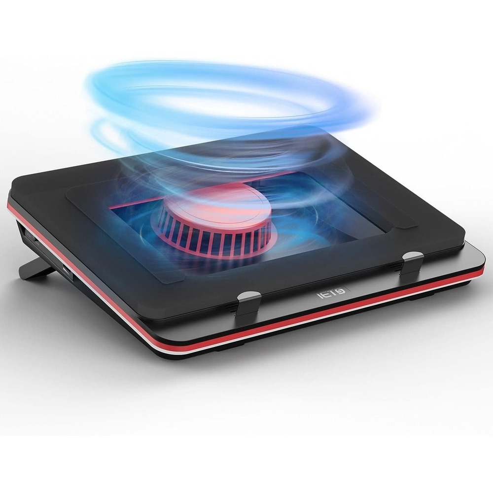 IETS GT500 Laptop Cooling Pad 5000RPM Turbo Fan 13-17.3in Cooler 3 USB Hub